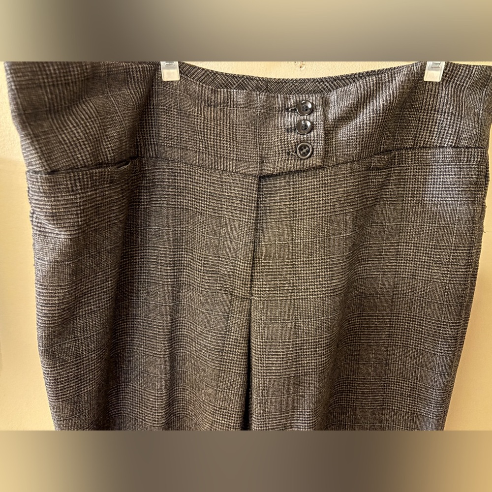 Maurices charcoal grey checkered dress pants - size 11/12L